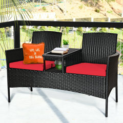 Wayfair Tete a Tete Wicker Rattan Outdoor Benches You ll Love